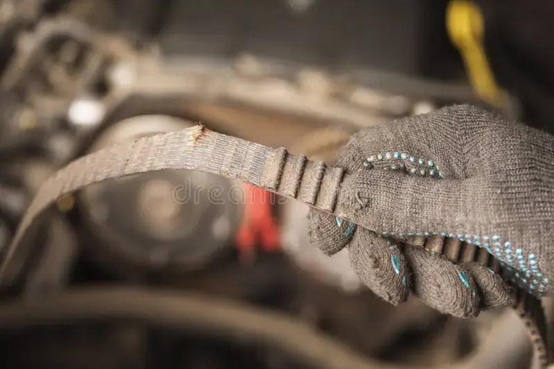 A highly detailed close-up shot of an intricate car engine bay, showcasing the complex mechanical components like belts, pulleys, and metallic surfaces. The lighting is crisp, bright, and slightly cool, highlighting the precision engineering of the machinery. The overall mood is technical, clean, and professional, aligning perfectly with a modern automotive specialist aesthetic. Deep blacks contrast sharply with polished metal and subtle blue-gray tones.